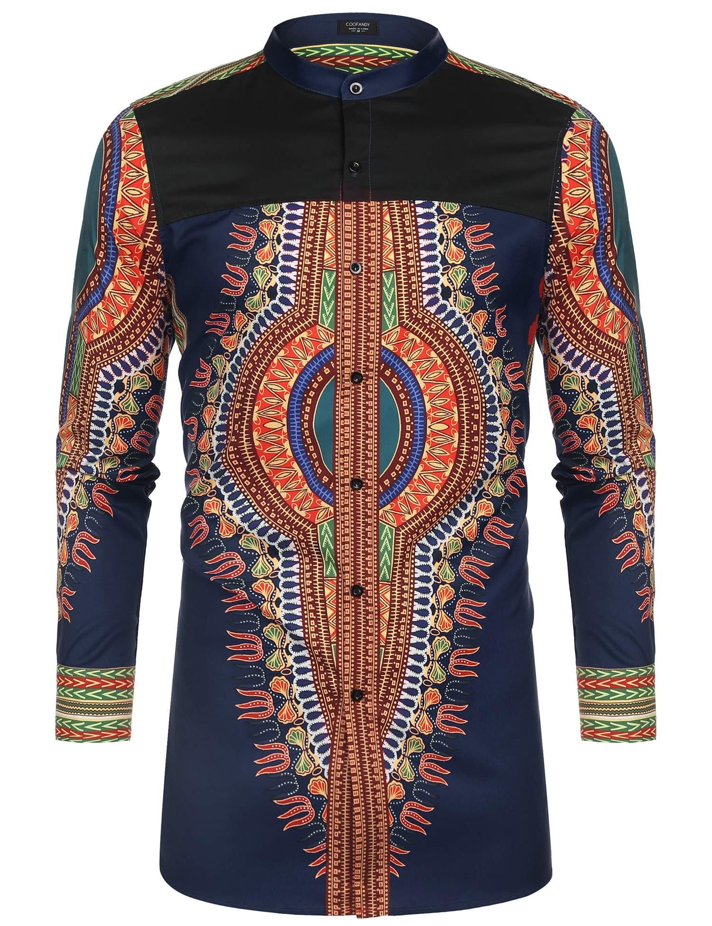 Casual Ethnic Graphic Long Shirt (US Only)