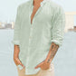 Long Sleeve Linen Style Shirt