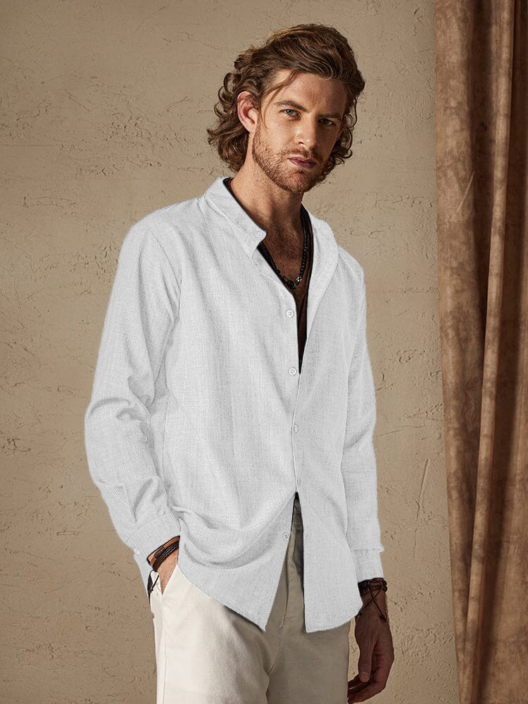 Linen Style Long Sleeve Shirt