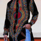 Ethnic style Graphic Long Shirt