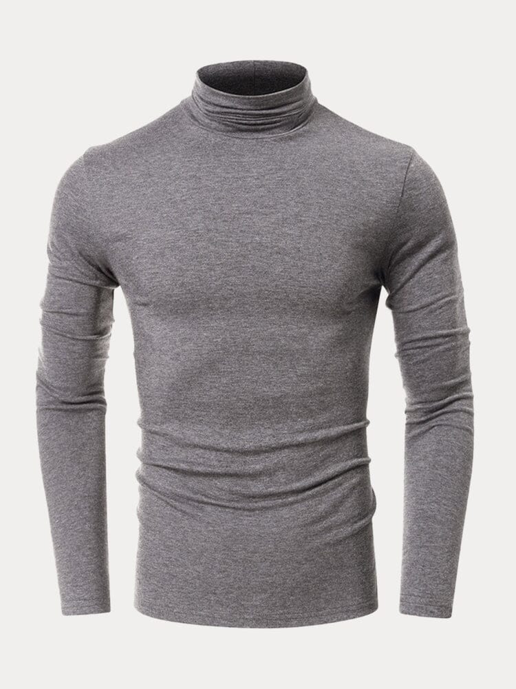 Classic Slim Fit Turtleneck Basic Top