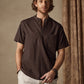 Casual Cotton and Linen Henley Shirt with Pocket