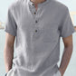 Cotton and Linen Button Shirt with Pocket