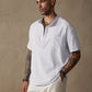 Fashion Cotton Linen Half Button Shirt