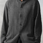 Cotton Linen Loose Fit Long Sleeve Shirt