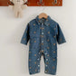 Bear Stitch Denim Jumpsuit