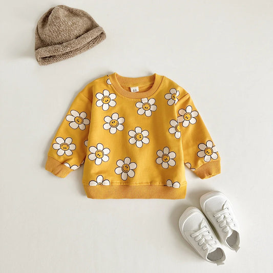 Long Sleeve Sunflower Sweater