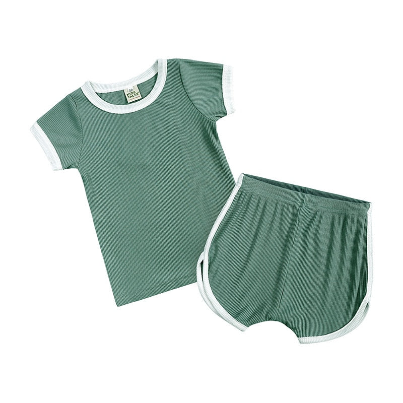 Solid Basic Shorts Set