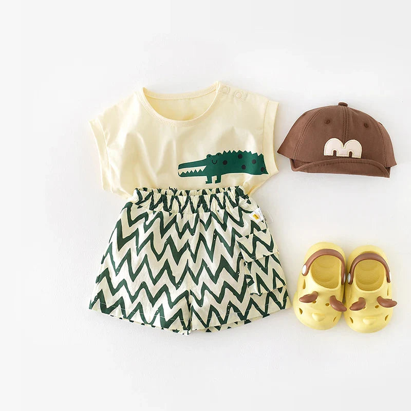 Baby Crocodile Shorts Set