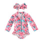 Baby Girl 2 Pcs Long Sleeve Cute Swimwear