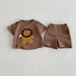 Lion Waffle Shorts Set