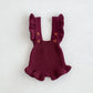 Knitted Ruffle Suspender Romper