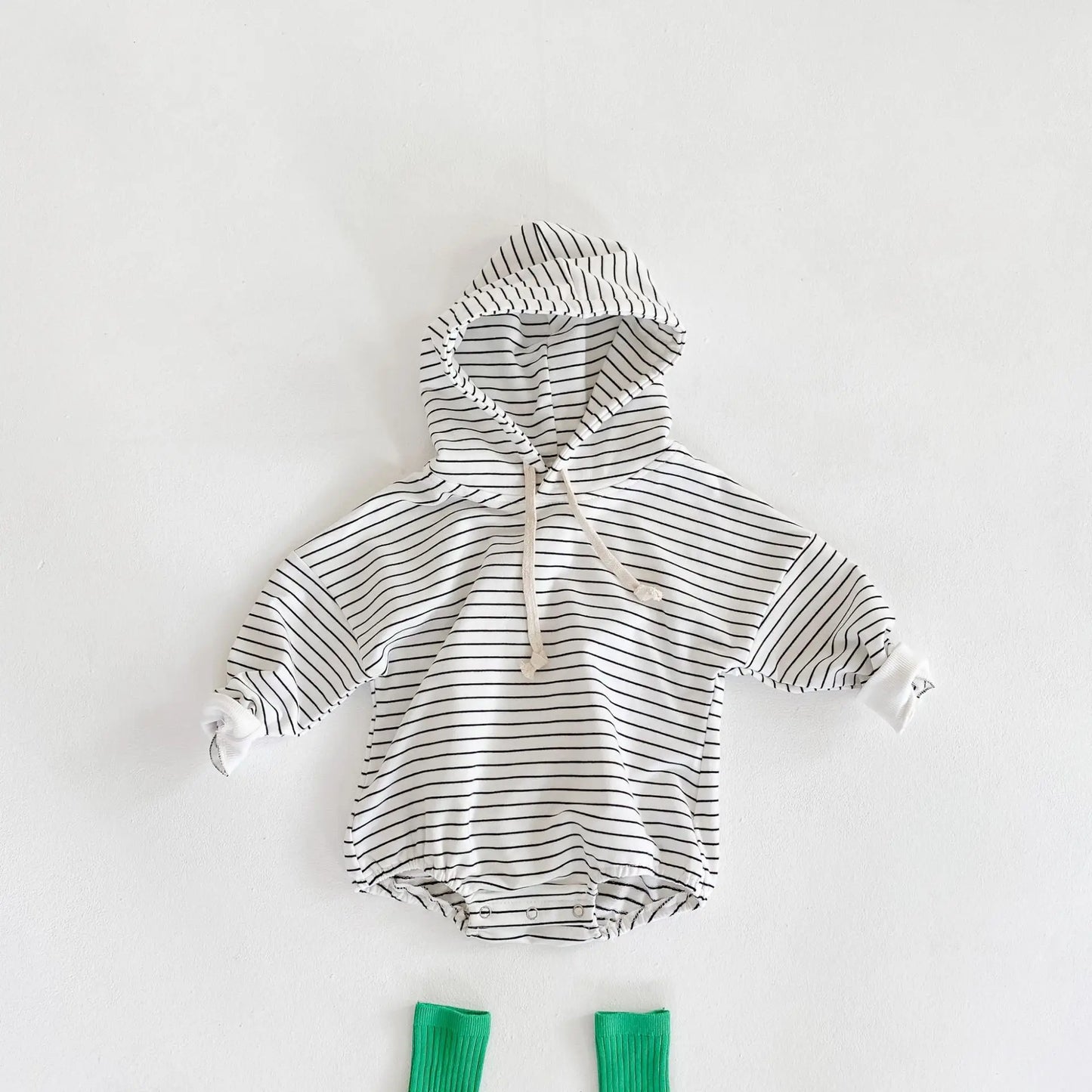 Striped Hooded Bodysuit