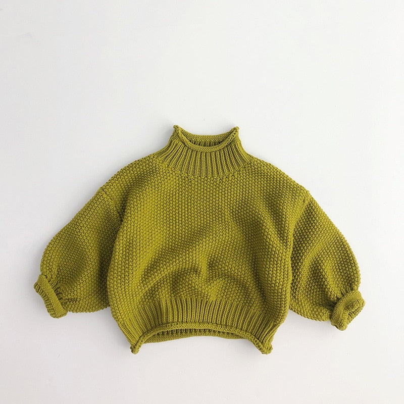 Solid High Neck Sweater