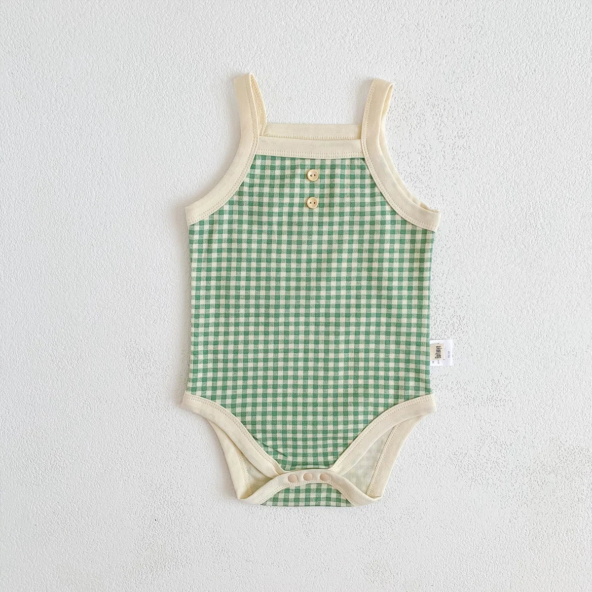 Baby Girl Plaid Camisole Bodysuit