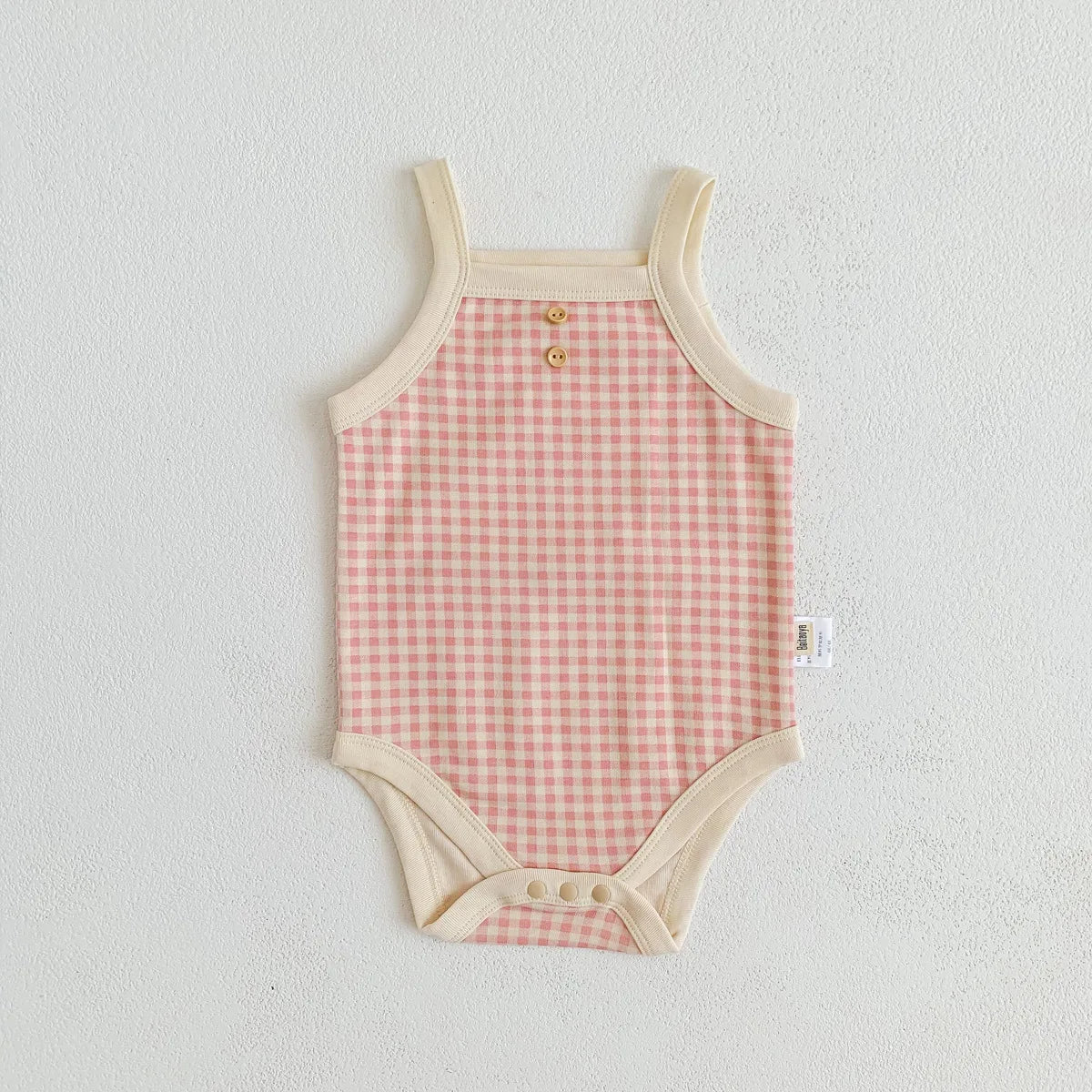 Baby Girl Plaid Camisole Bodysuit