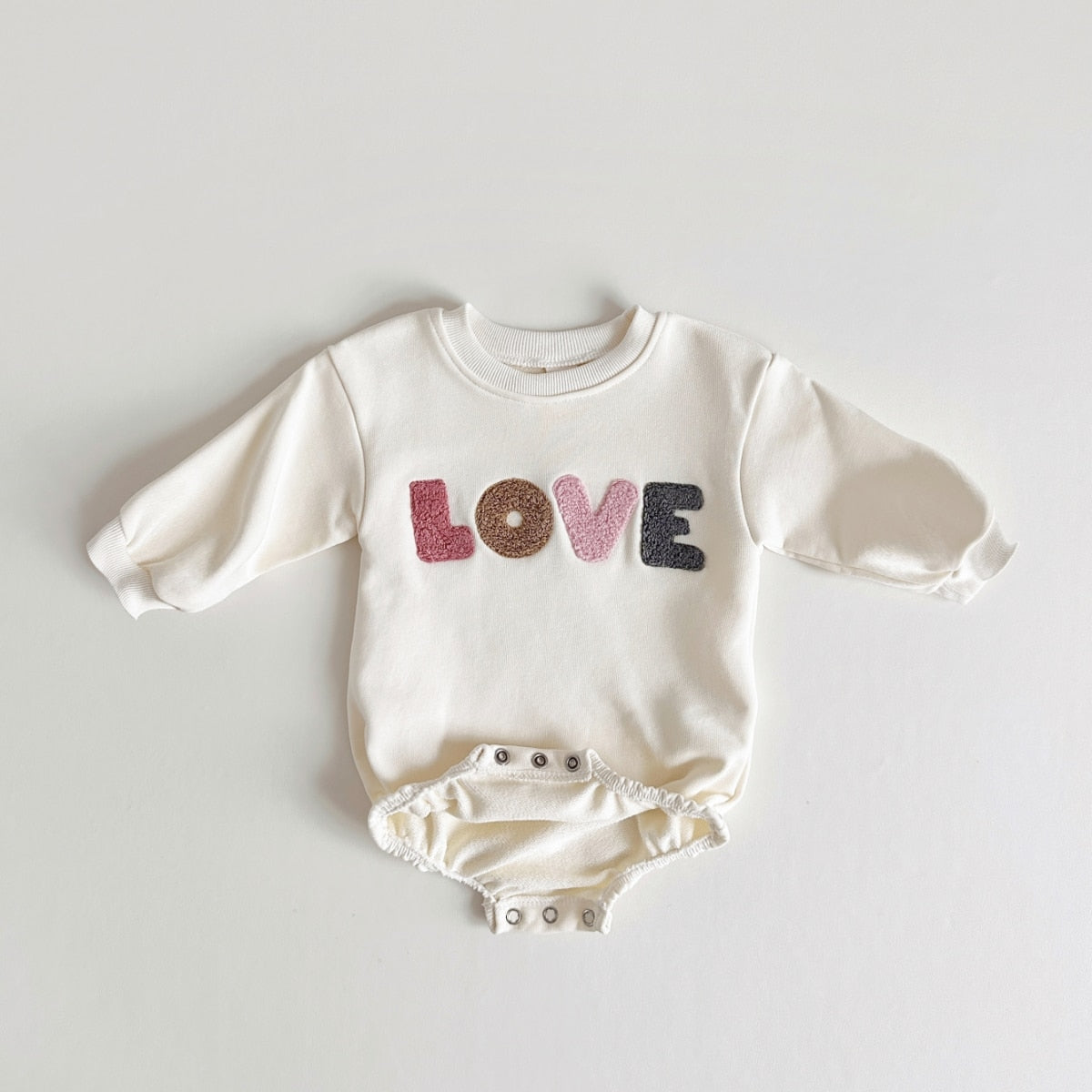 Love Embroidery Girl Bodysuit