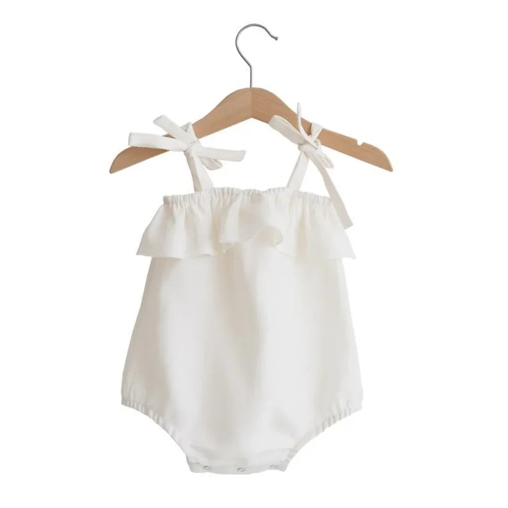 Slip Strap Linen Romper