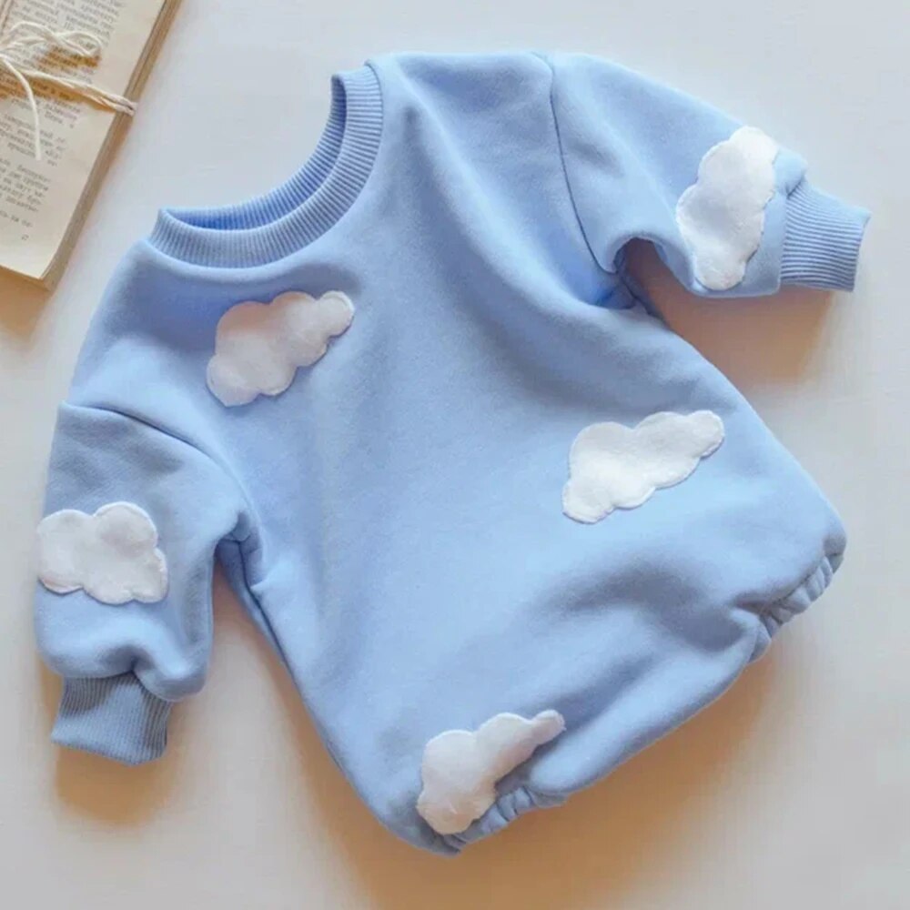 Sky Blue Cloud Sweater Bodysuit