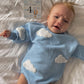 Sky Blue Cloud Sweater Bodysuit