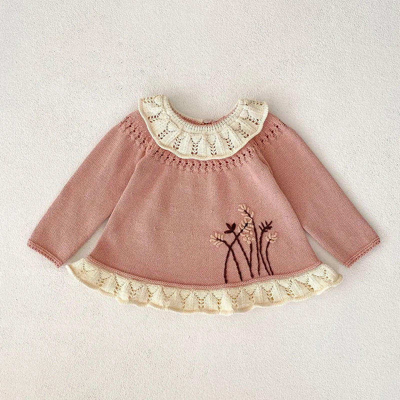 Knit Frill Sweater Set