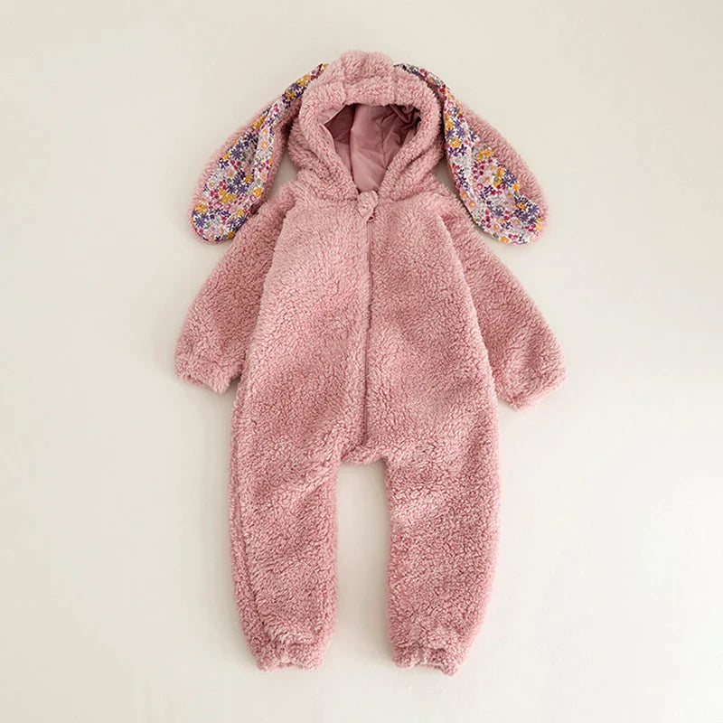 Bunny Rabbit Plush Romper Jumpsuit