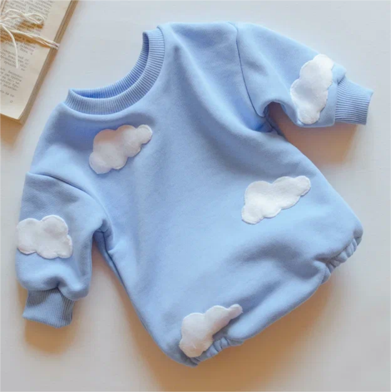 Sky Blue Cloud Sweater Bodysuit