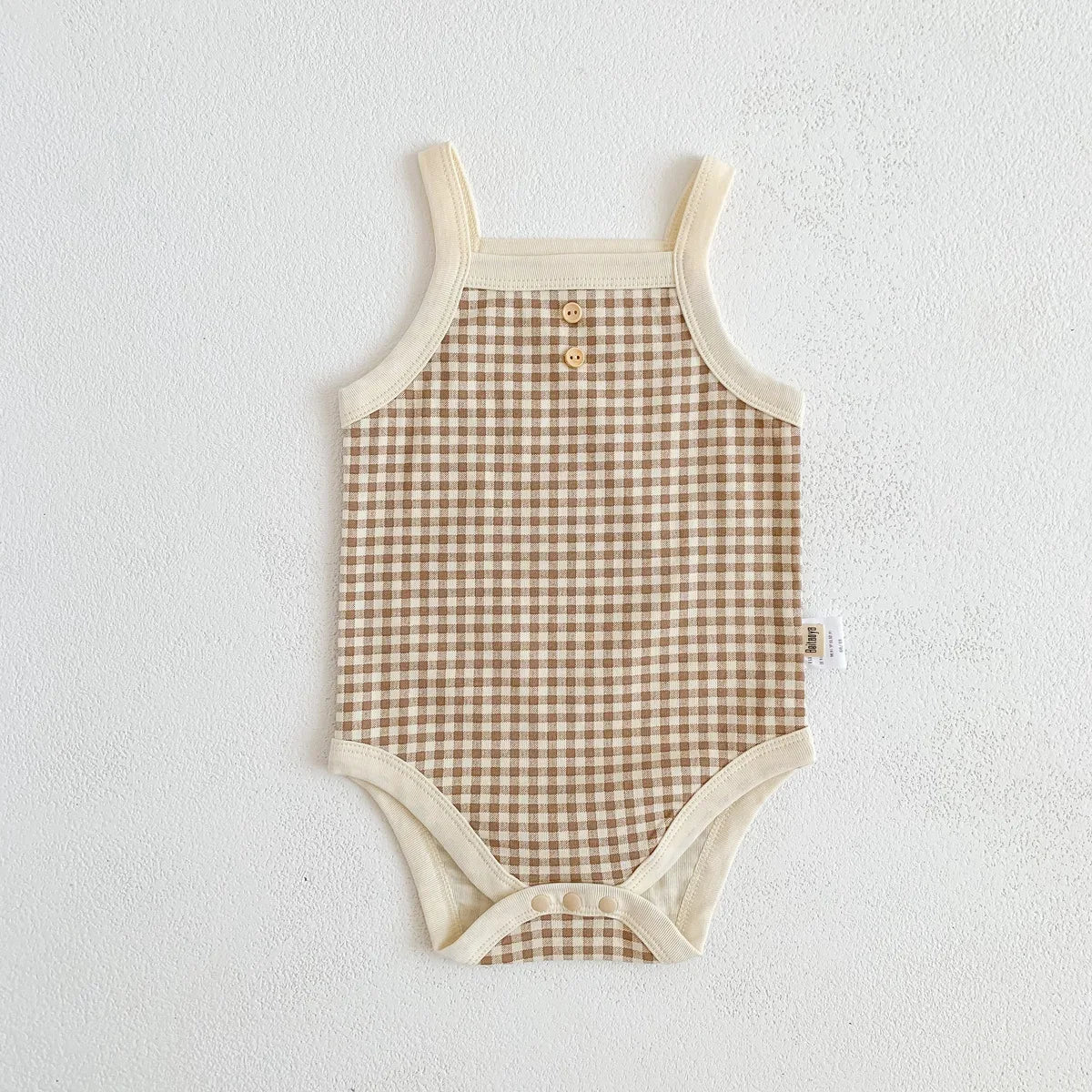 Baby Girl Plaid Camisole Bodysuit