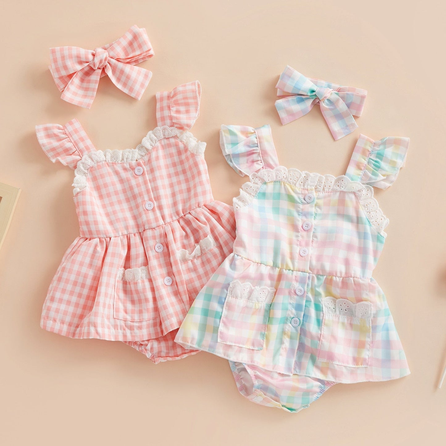 Baby Girl Frill Ruffle Dress With Headband