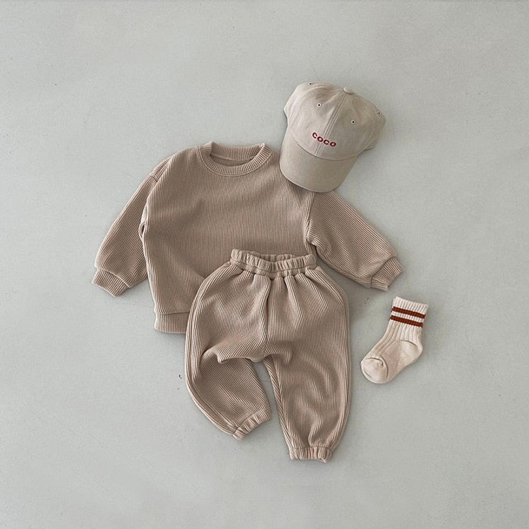 Solid Color Tracksuit Set