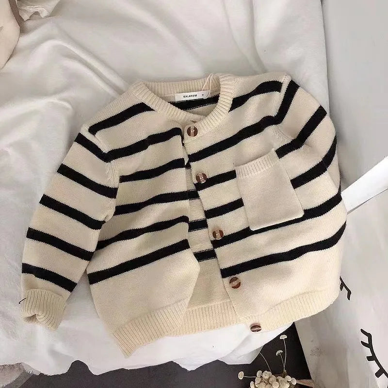 Striped Knit loose Cardigan