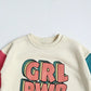 GIRL POWER Patchwork Sweater Bodysuit