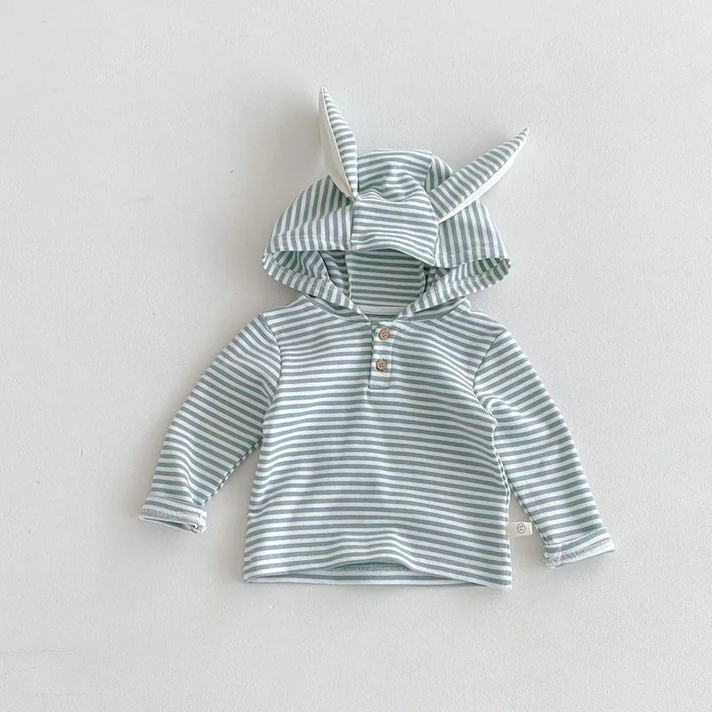 Striped Bunny Rabbit Hoodie