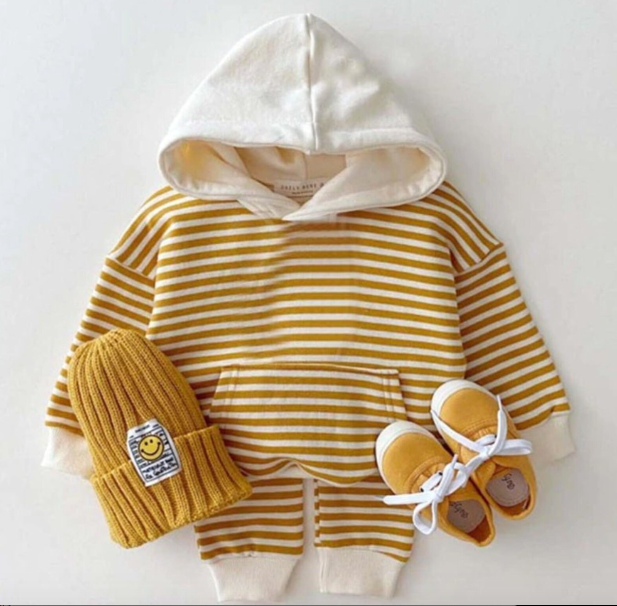 Fall Striped Hoodie Jogger Set