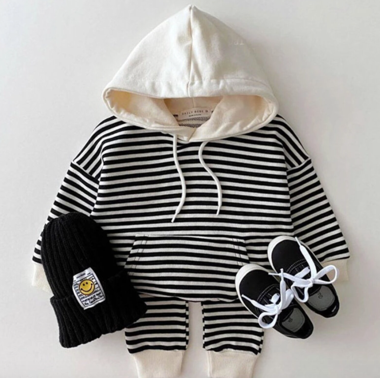 Fall Striped Hoodie Jogger Set