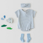 Stripe T-Shirt Bodysuit Headband Set