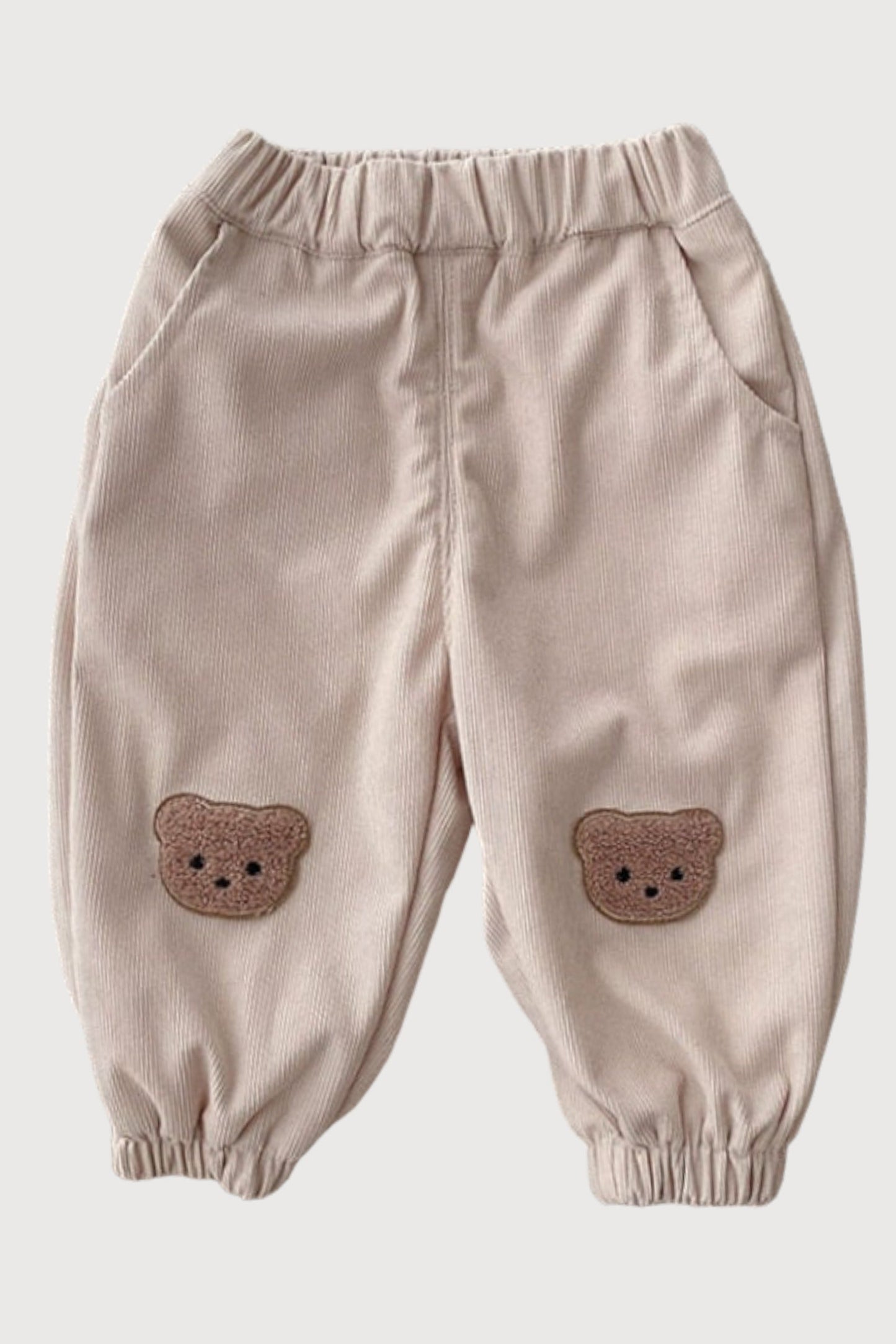 Teddy Bear Knee Patch Jogger Pants