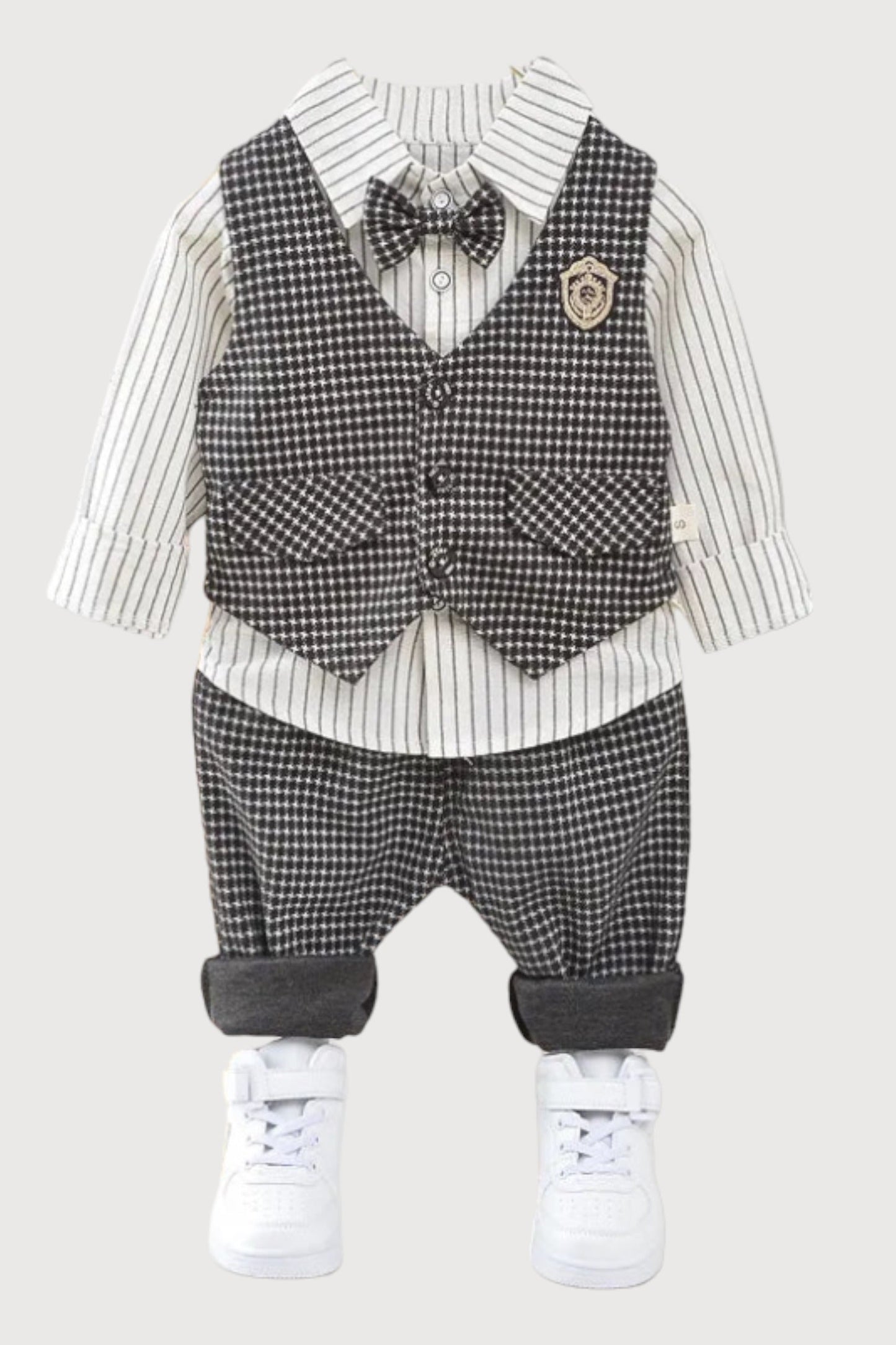 Baby Boy Semi Formal Striped 3 Pcs Set