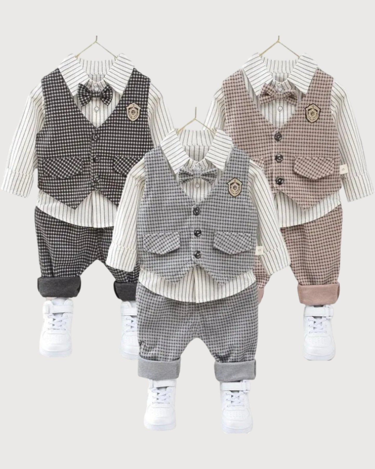 Baby Boy Semi Formal Striped 3 Pcs Set