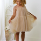 Layered Champagne Tulle Dress