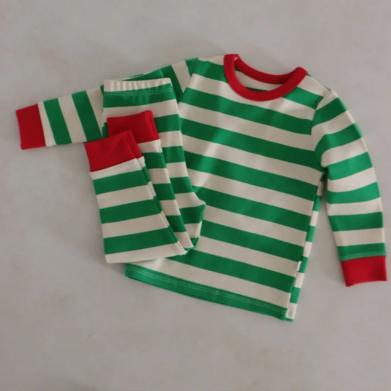 Striped Christmas Loungewear Set