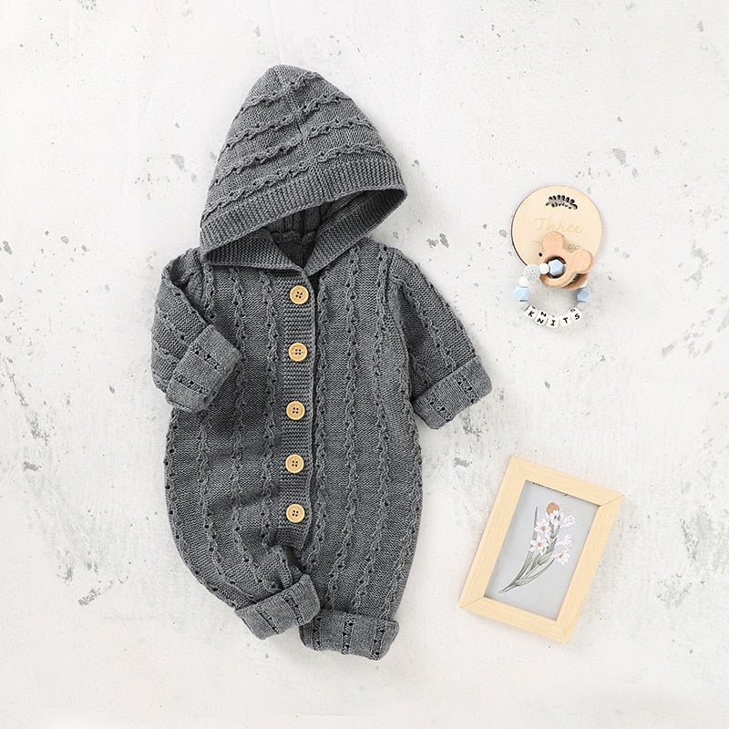 Baby Hooded Long Sleeve Romper