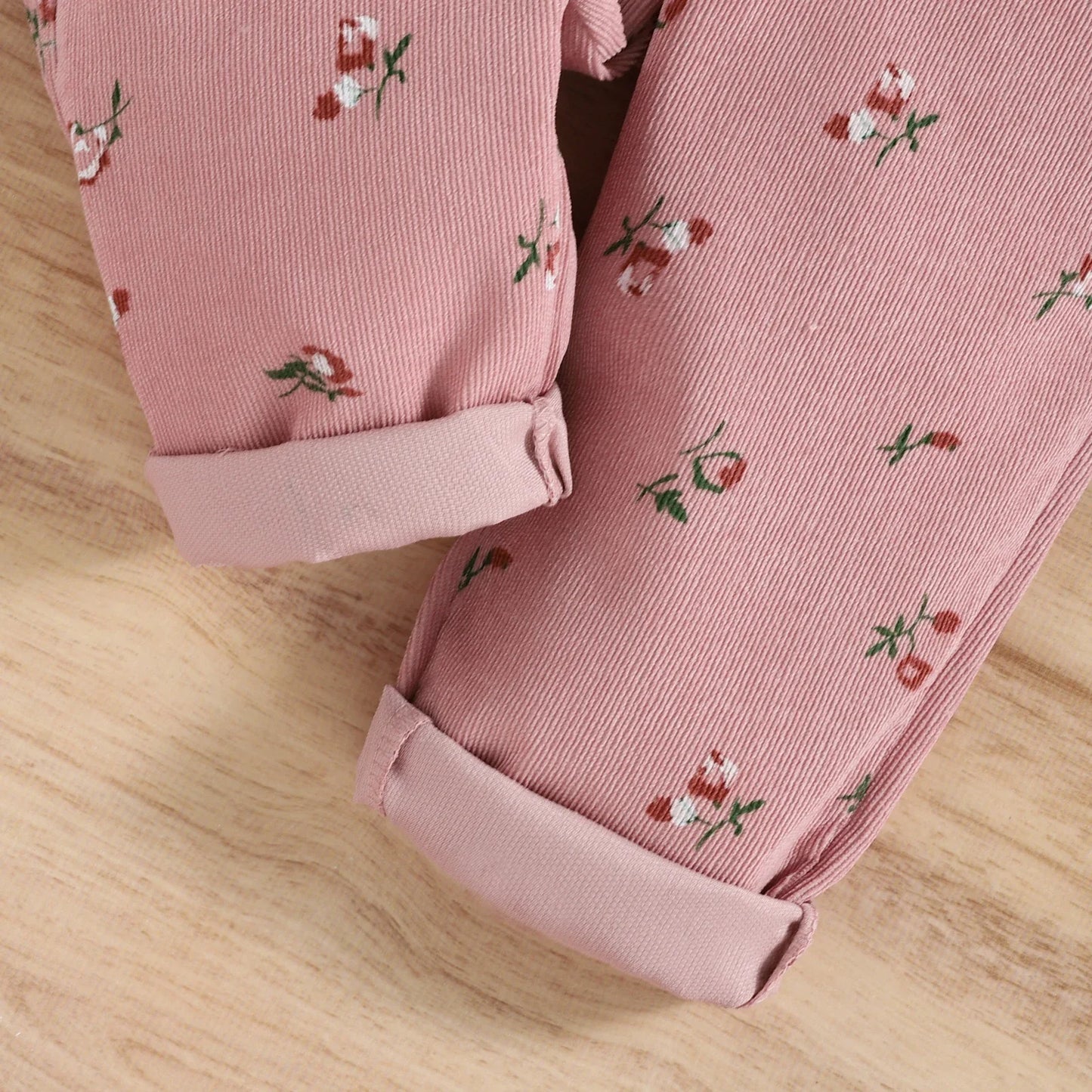 Floral Print Suspender Trousers