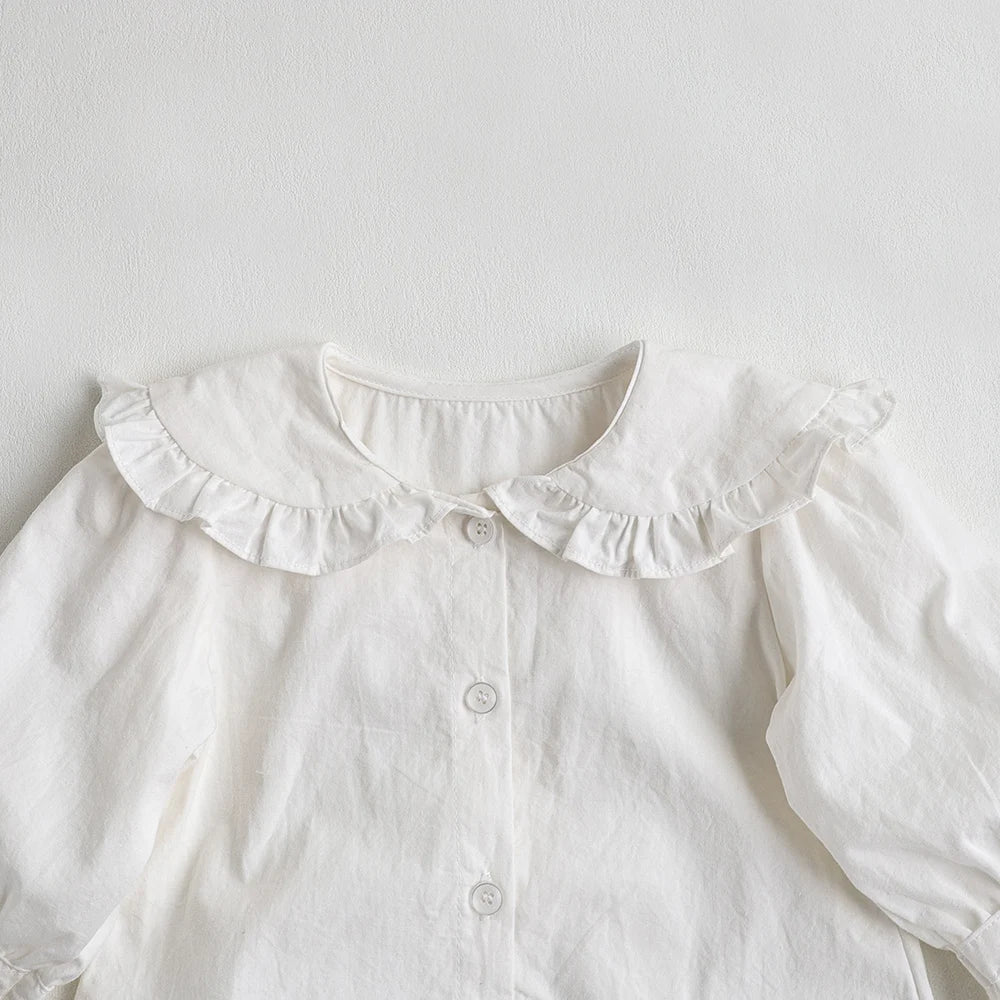 Ruffle Peter Pan Collar Romper