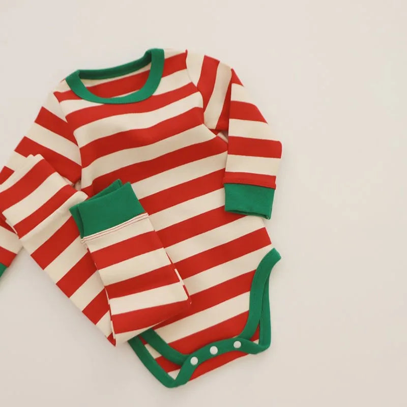 Striped Christmas Loungewear Set