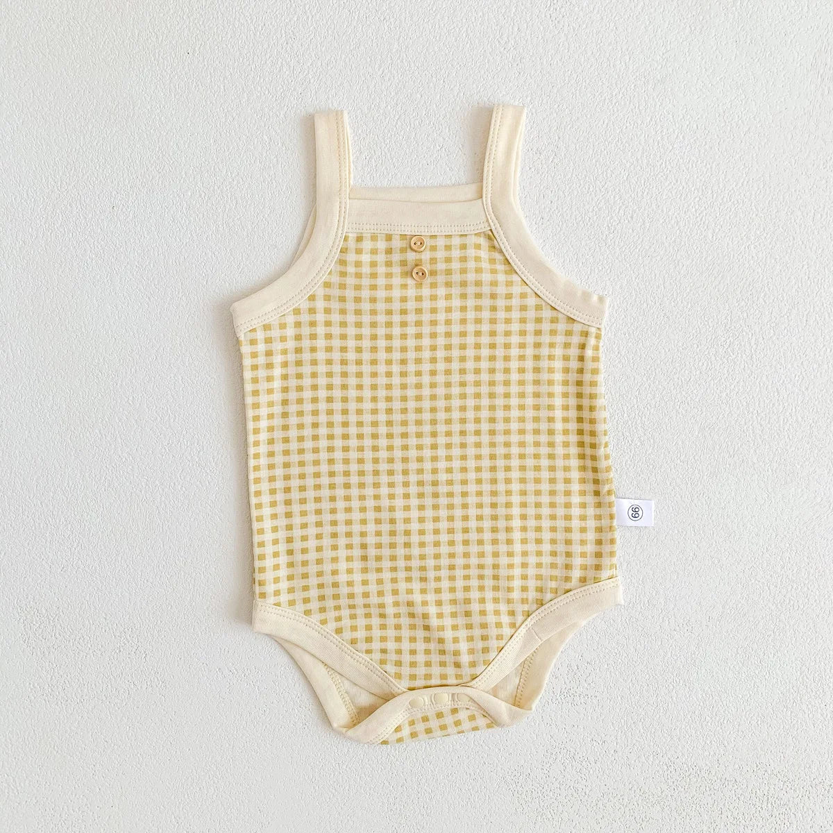 Baby Girl Plaid Camisole Bodysuit