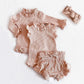 Ruffle Romper And Ruffle Shorts Baby Set