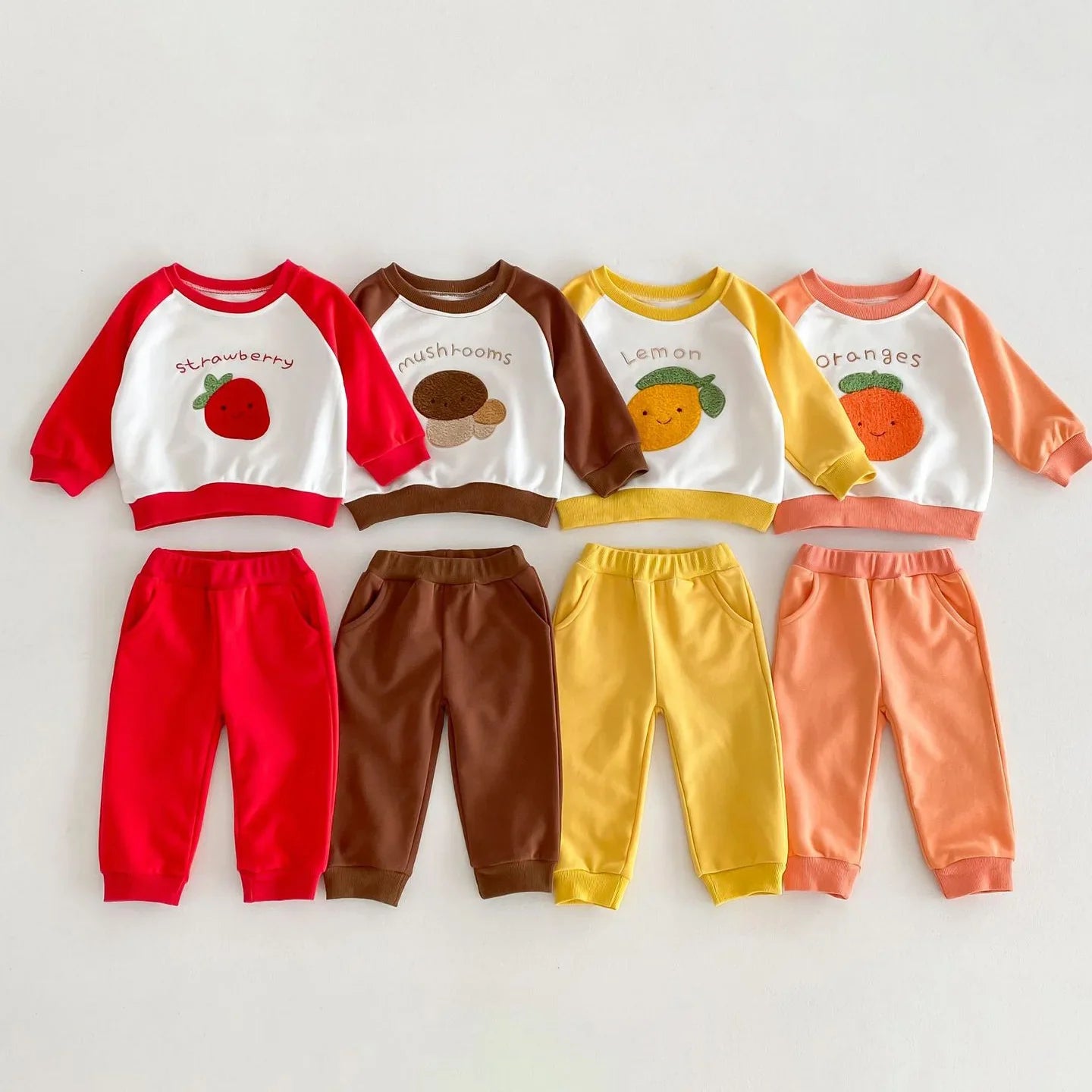 Contrast Fruit Jogger Set