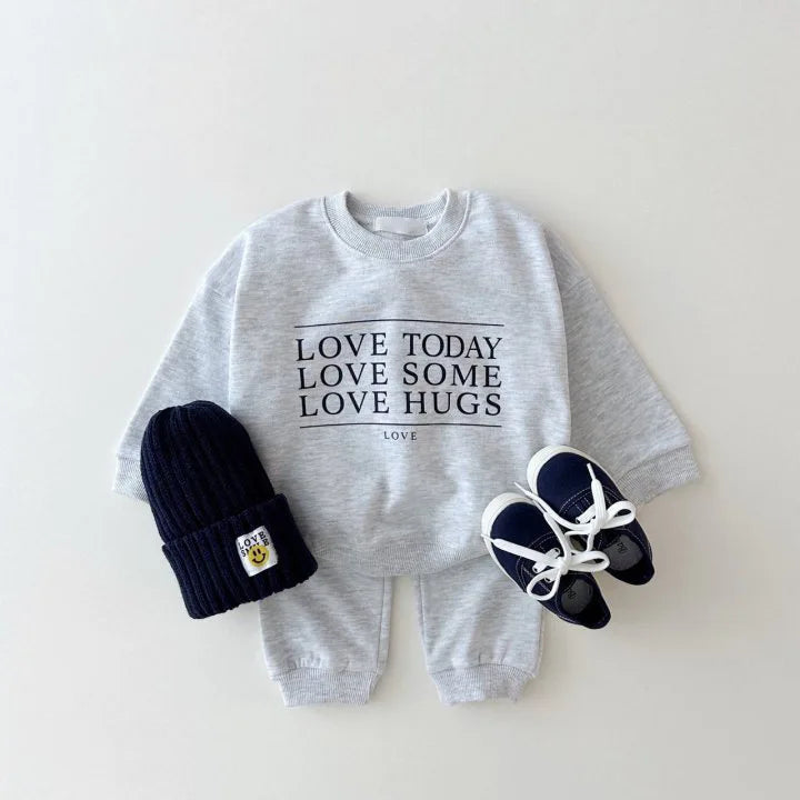 Love Hugs Print Jogger Set