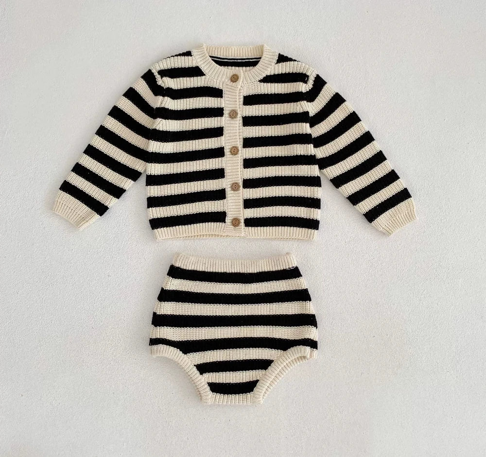 Stripe Knitted Matching Set